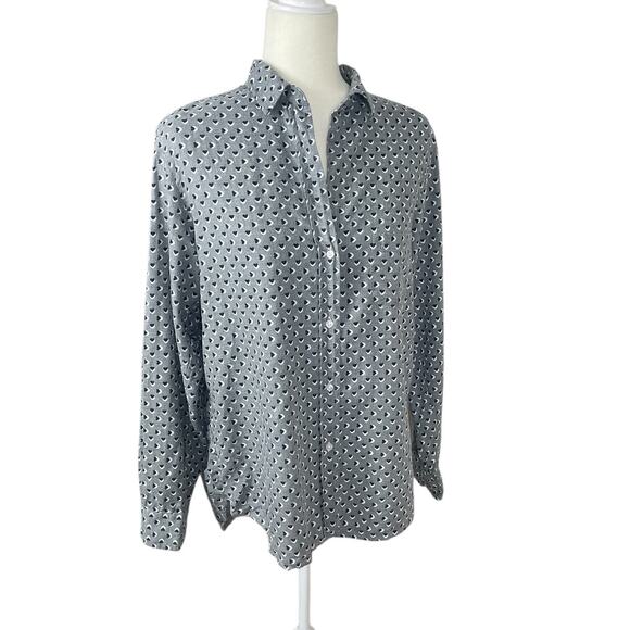 Grayson The Hero Button Up Shirt Hearts Lyocell Size 3 Medium Classic - Picture 4 of 14